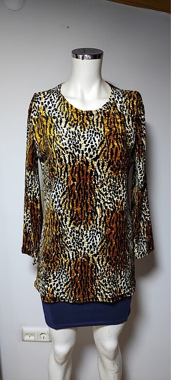 Leopar desenli bluz