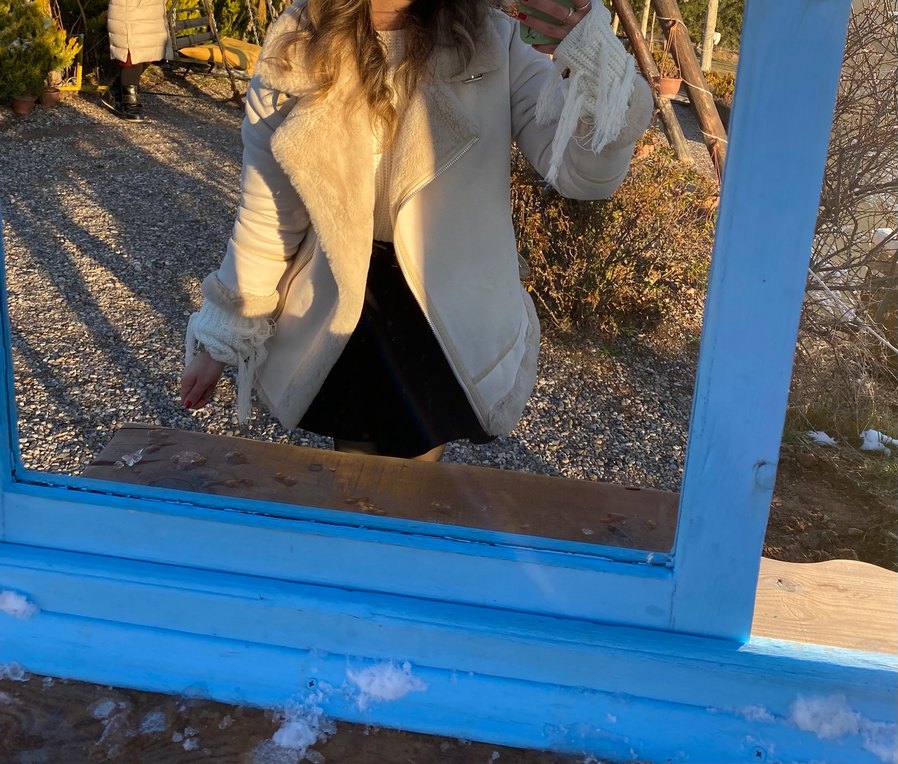 ZARA Ekru Kürklü Montlu - Görsel 5