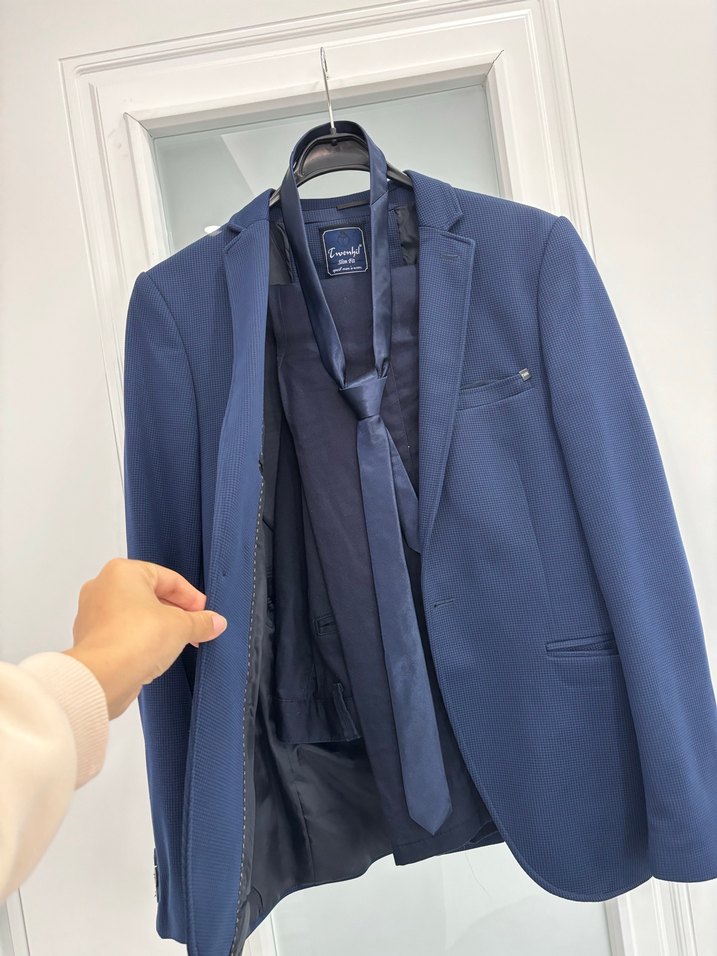 Erkek Lacivert Takım Elbise - Görsel 4