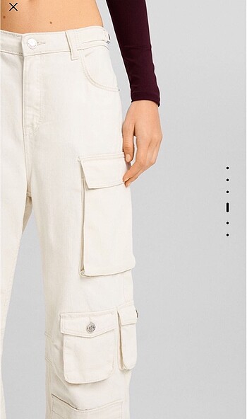 xs Beden BERSHKA ÇOK CEPLİ KARGO PANTOLON