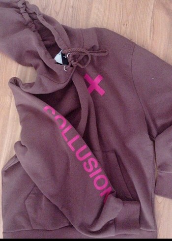 Kadın Kahverengi Kapüşonlu Sweatshirt