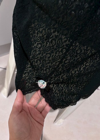 Siyah #Dantel #gecelik - Görsel 6