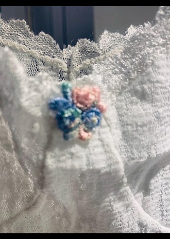 Beyaz kombinezon dantelli atlet mini elbise - Görsel 8