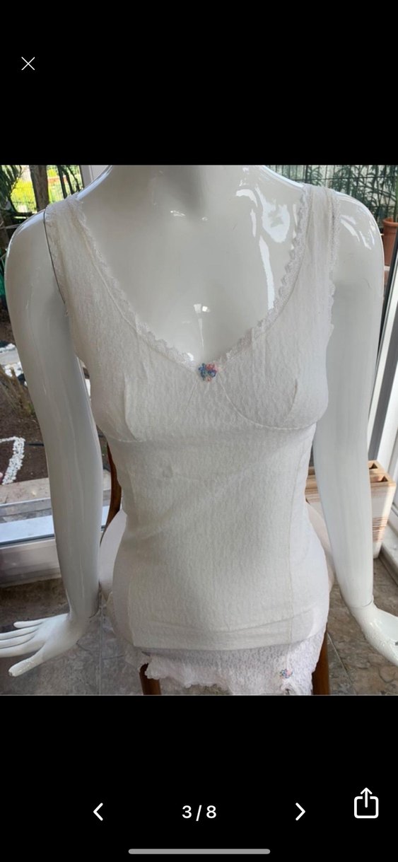 Beyaz kombinezon dantelli atlet mini elbise - Görsel 4