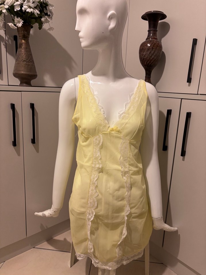 Sarı Bohem Midi Kadın Gecelik - Görsel 2