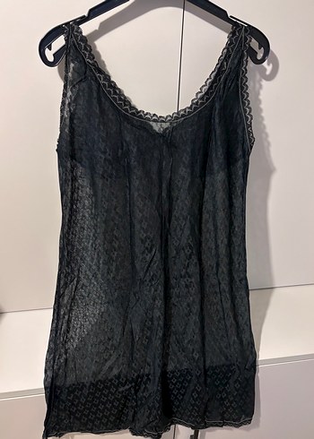 Siyah Gotik Midi Kadın Gecelik - Görsel 9