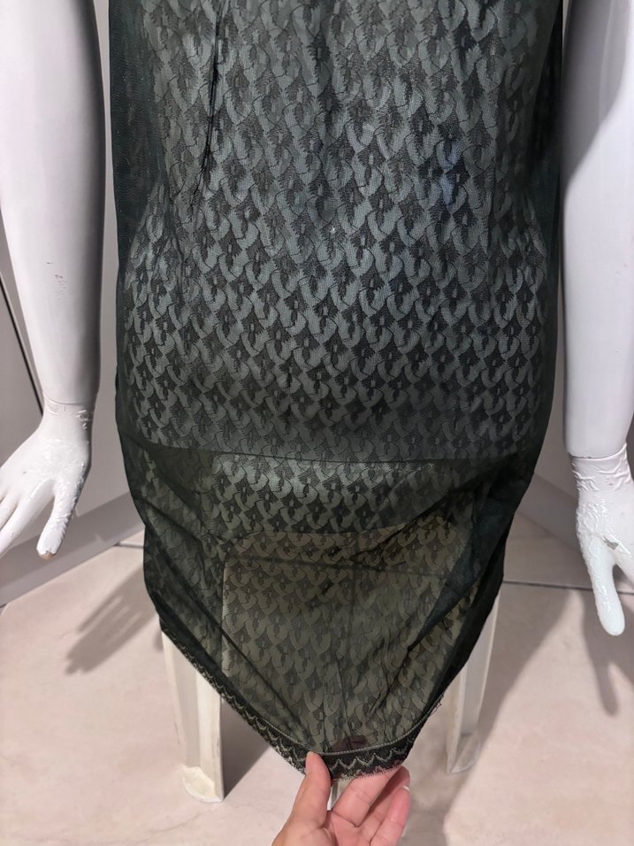 Siyah Gotik Midi Kadın Gecelik - Görsel 4