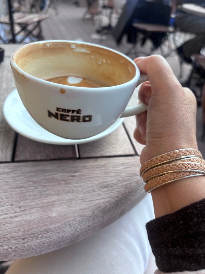 Bej Yılan Desenli Tokalı Bohem Bileklik - Görsel 2