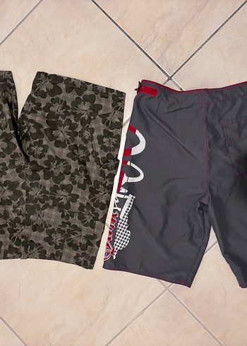 Quiksilver Gri Kemerli Erkek Mini Yüzme Şortu