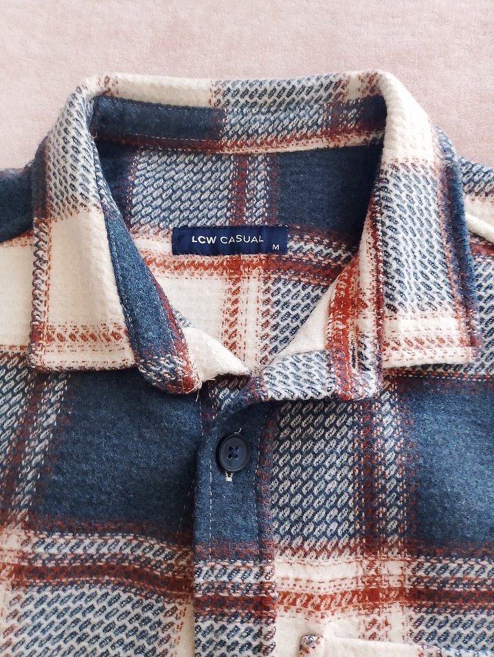 Ekose Desenli uzun Kollu Erkek Gömlek - Görsel 2