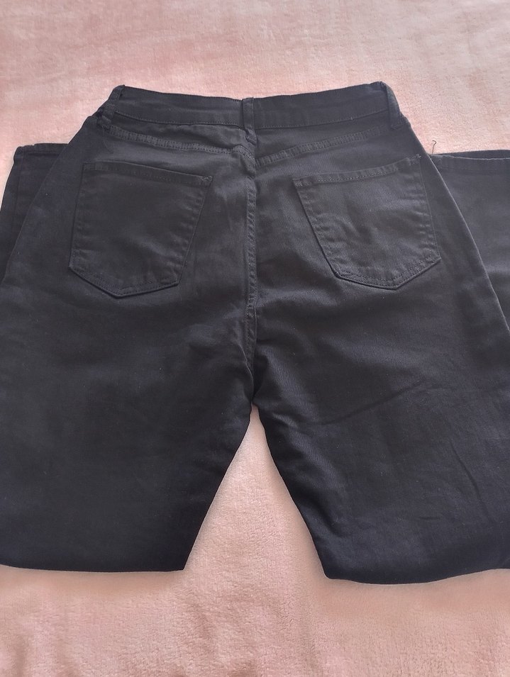 Siyah Normal Kesim Midi Kadın Kot Pantolon - Görsel 2