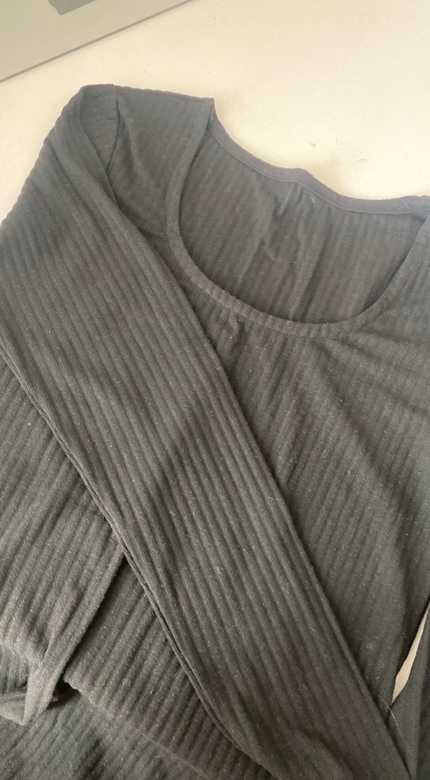 Siyah Kadın Uzun Kollu Bluz - Görsel 2