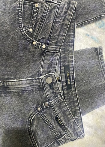 mavi jeans gri balon pantolon - Görsel 2