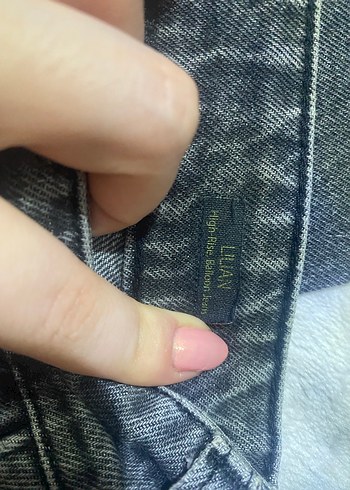 mavi jeans gri balon pantolon - Görsel 3