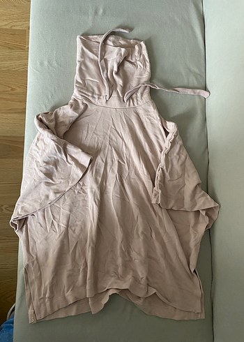 Pudra Degaje Yaka Dökümlü Bluz - Görsel 3