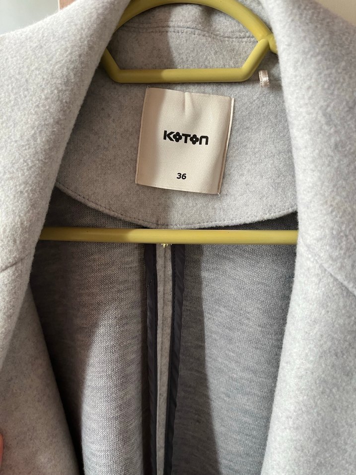 Koton Kısa Gri Kaban/Ceket - Görsel 4