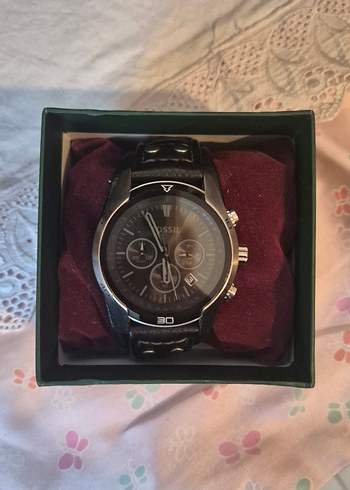 Fossil Siyah Deri Analog Saat