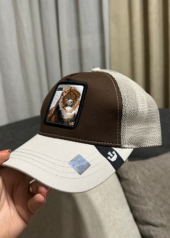 Aslan Nakışlı Kahverengi Erkek Şapka - Görsel 2