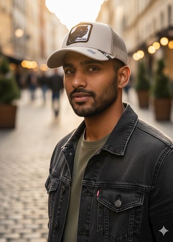 Gri Panther Nakışlı Erkek Şapka - Görsel 2