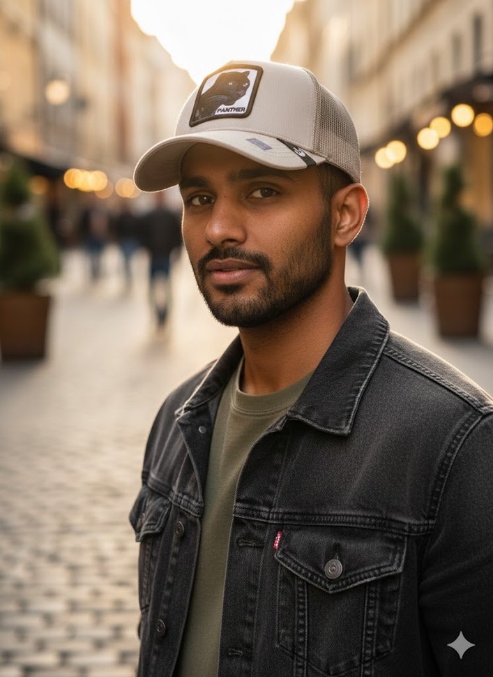 Gri Panther Nakışlı Erkek Şapka - Görsel 2