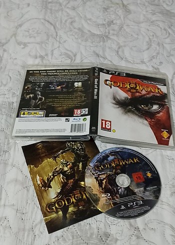God of War III PS3 Oyun Diski ve Kapağı