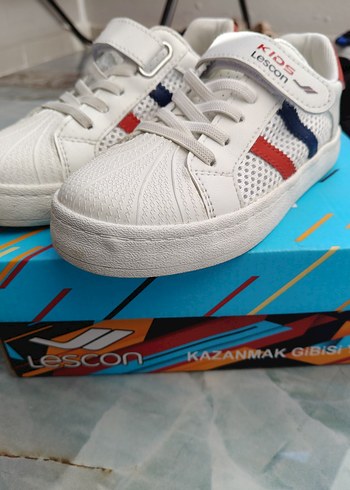 Beyaz Erkek Çocuk Spor Ayakkabı Velcro