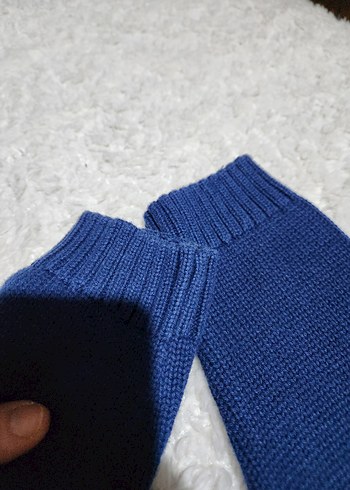 Lacivert balikci yaka erkek cocuk spor kazak - Görsel 2