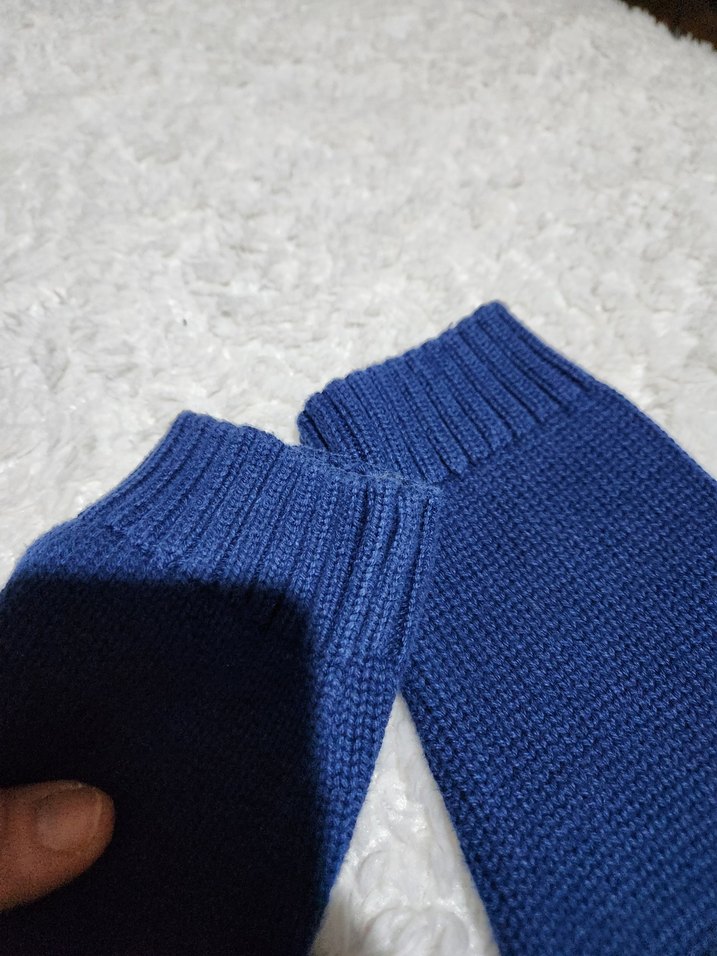 Lacivert balikci yaka erkek cocuk spor kazak - Görsel 2