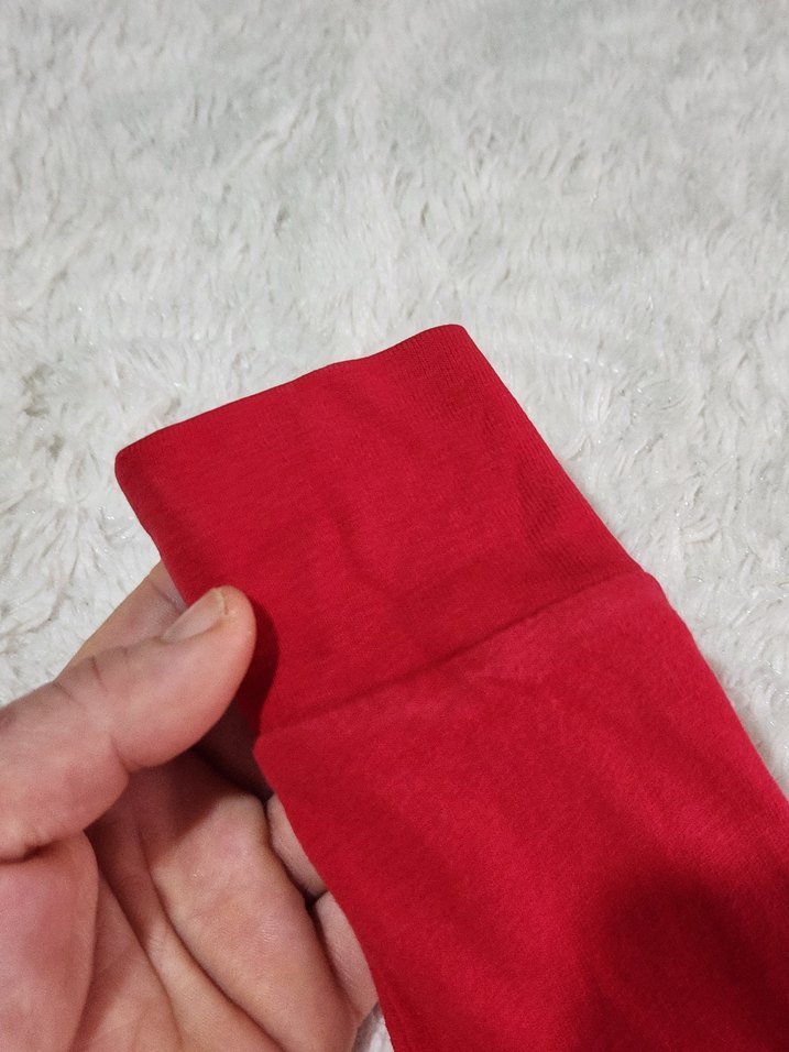 Kız Çocuk Kırmızı Baskılı Pamuklu Tişört - Görsel 5