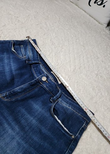 40 Beden lacivert Renk Kadın Lacivert Midi Denim Pantolon