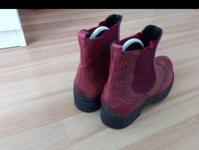 37 Beden bordo Renk Elle deri bot