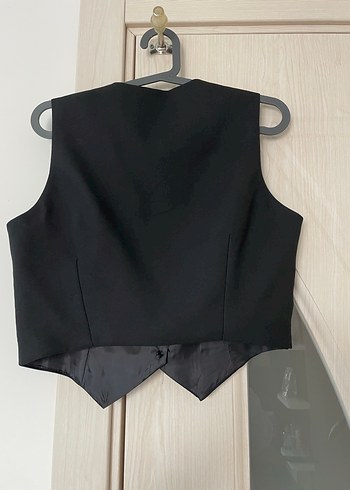 Düğmeli Siyah Kadın Yelek - Görsel 2