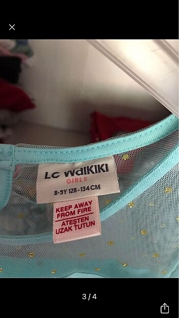 10 Yaş Beden mavi Renk Lc Waikiki kız çocuk abiye