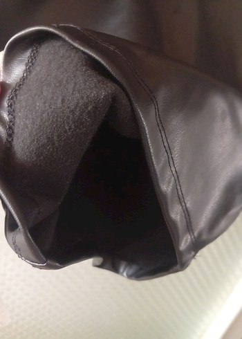 Siyah Deri Midi Kalem Etek - Görsel 3