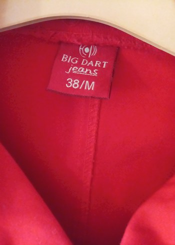 Parlak Kırmızı Kadın Trençkot - Görsel 6