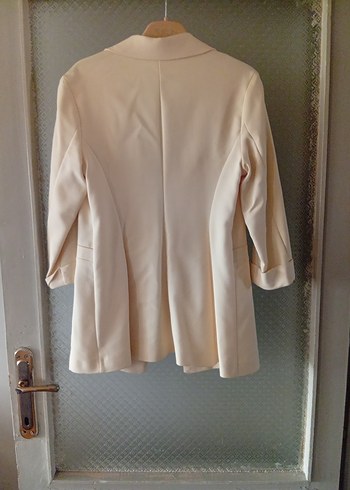 Düğmeli sarı Kadın Blazer Ceket - Görsel 4