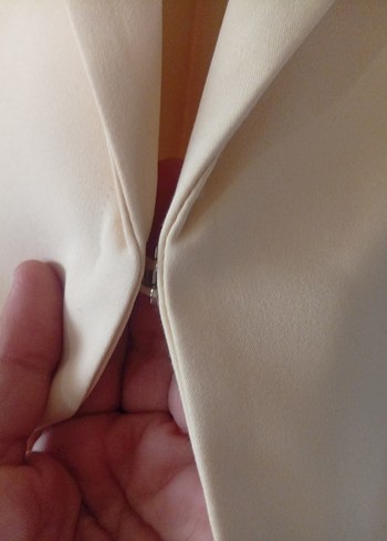 Düğmeli sarı Kadın Blazer Ceket - Görsel 3