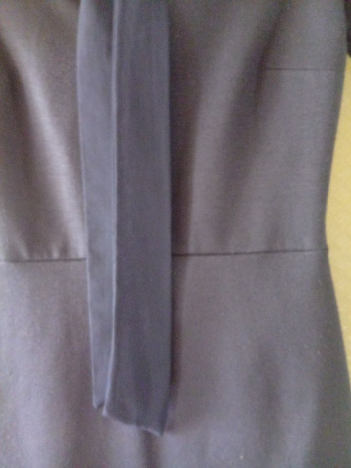 Kısa Kollu Lacivert Midi Kalem Elbise - Görsel 4