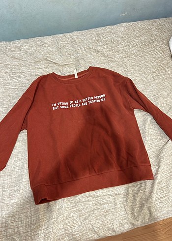 Koton Bordo Baskılı Kadın Sweatshirt
