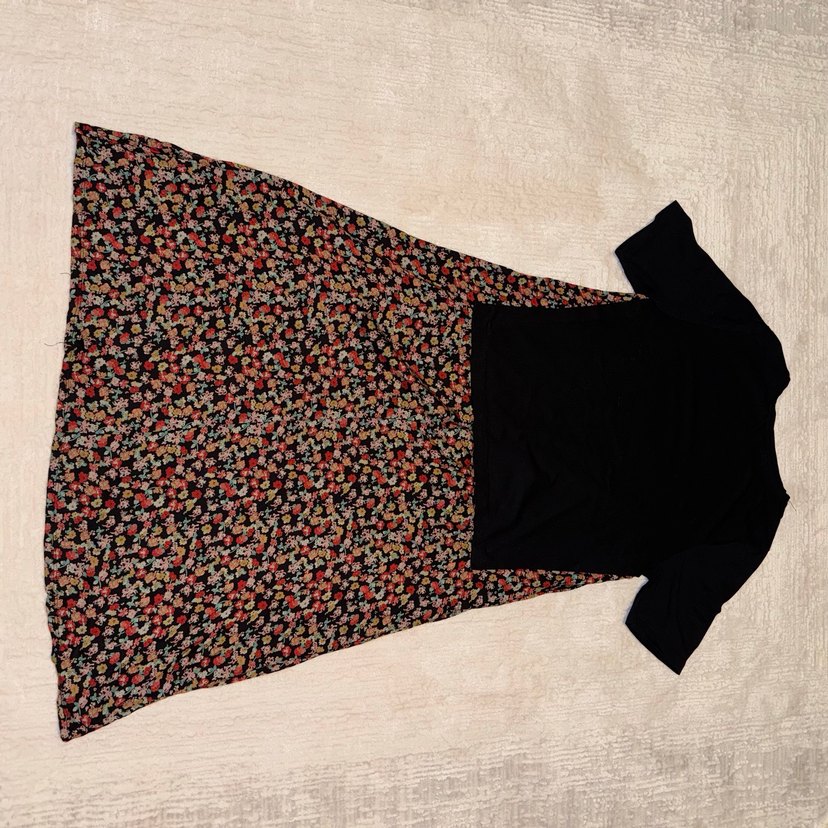 Çiçek Desenli Uzun Elbise - Görsel 2