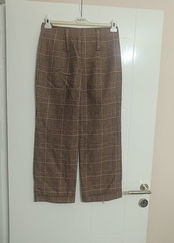 Diğer Düz Kesim Kahverengi Kumaş Kadın Pantolon