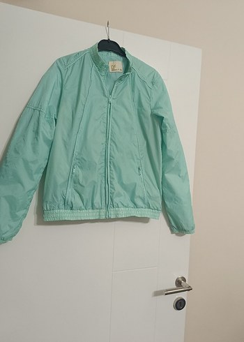 Yeşil Kadın Günlük  yağmurluk - Görsel 4