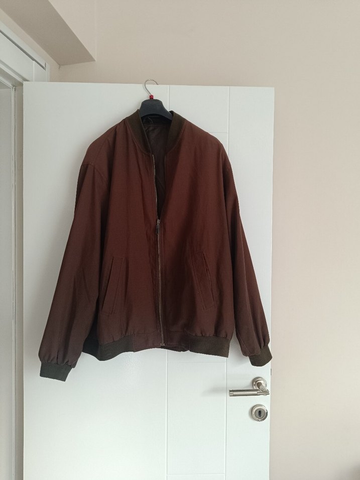 Kahverengi  bomberErkek Ceket - Görsel 3