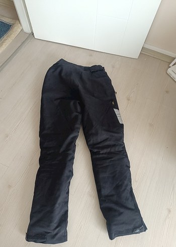 Siyah  kurye motorcu Tarzı Erkek Pantolon Velcro Detaylı - Görsel 5