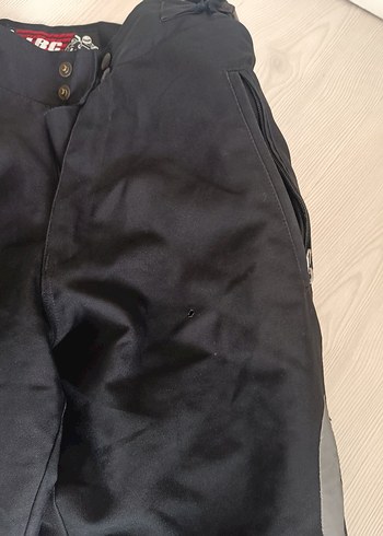 Siyah  kurye motorcu Tarzı Erkek Pantolon Velcro Detaylı - Görsel 4