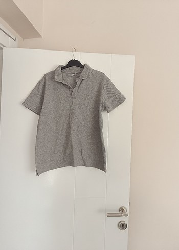 Gri Keten Erkek Polo Tişört