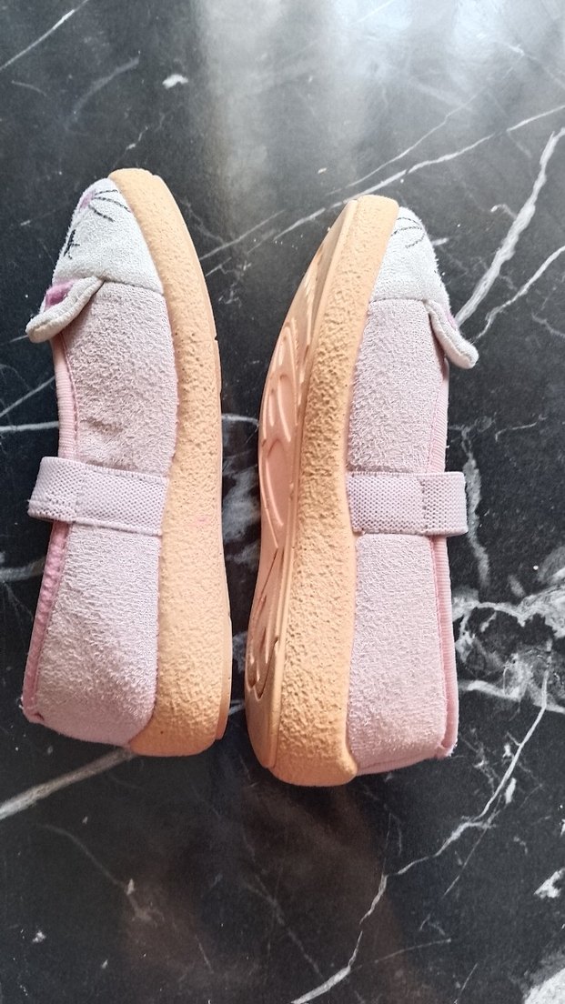 Kız Çocuk Pembe Kedi Desenli  ev ayakkabisi 27 - Görsel 5