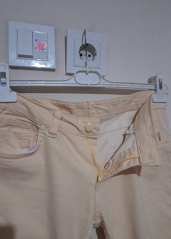 m Beden sarı Renk açık sarı riklali bayan Jens kot pantolonu