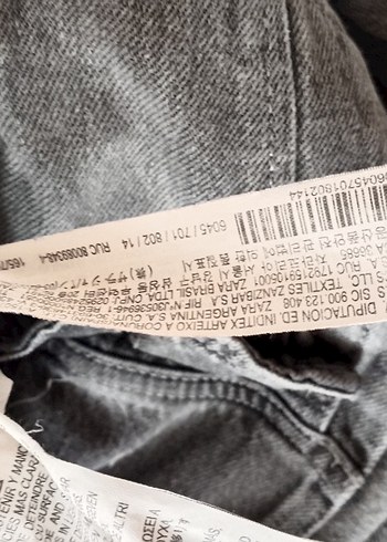 ZARA S bedenlere Gri Denim Kadın Uzun Tulum - Görsel 9