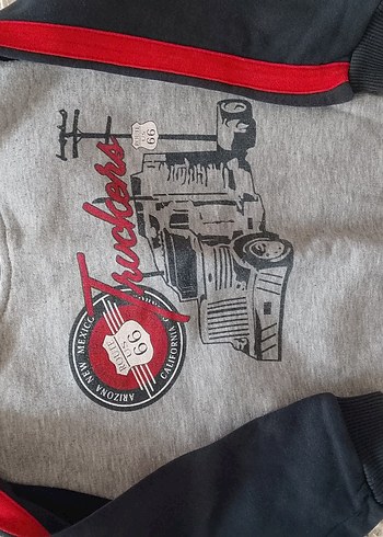 bücürük 3 yaş triko hirkaErkek Çocuk Baskılı Sweatshirt - Görsel 4